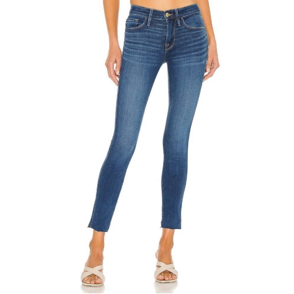 Frame Skinny Jeans Size 30 Le Skinny de Jeanne Med wash Mud Rise